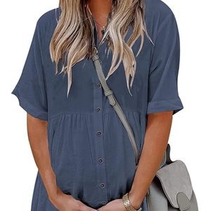 Amazon Navy Blue Babydoll Dress